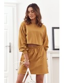 Mustard sweatshirt and skirt set 0523 - Online store - Boutique